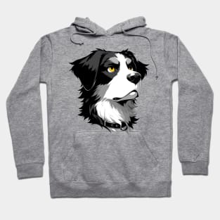 Stunning and Cool Appenzeller Sennenhund Monochrome and Gold Portrait for Father's Day Hoodie